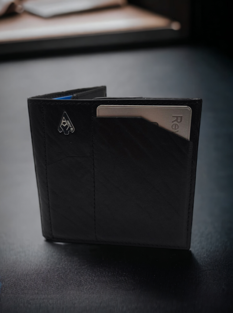 Wallet with pen, USB and multitool